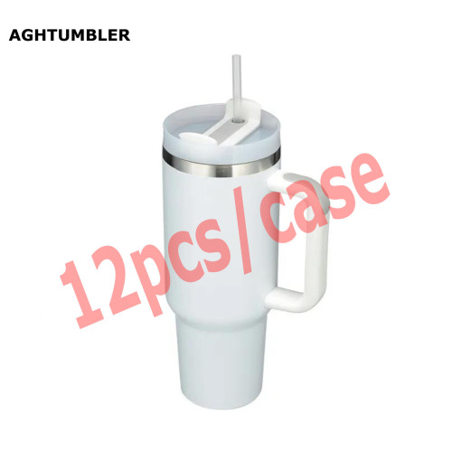 US Warehouse H2 white 40OZ powder coated tumblers(Not for sublimation)