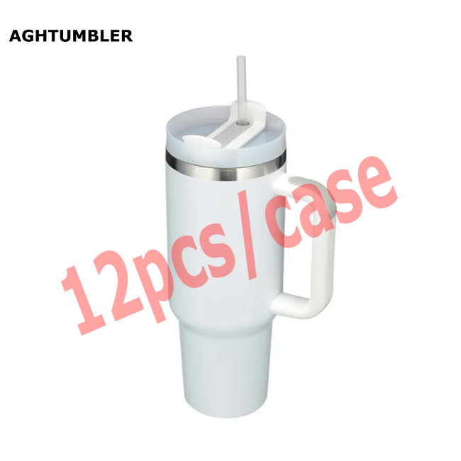 US Warehouse H2 white 40OZ powder coated tumblers(Not for sublimation)