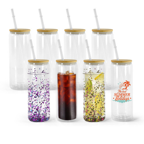 RTS US Warehouse 25oz snow globe sublimation glass Cup