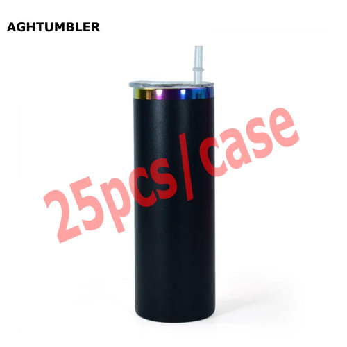 RTS US Warehouse 20oz powder coated tumblers with rainbow plated (Not for sublimation)