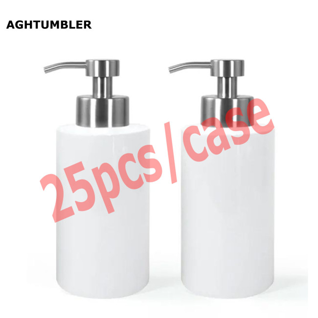 US Warehouse 18oz sublimation Blanks Soap Dispensers