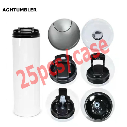 RTS US Warehouse 20oz sublimation blanks straight skinny tumblers with new lid