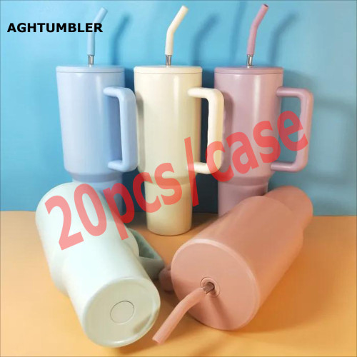 RTS US Warehouse 40OZ matte sublimation tumbler with handle