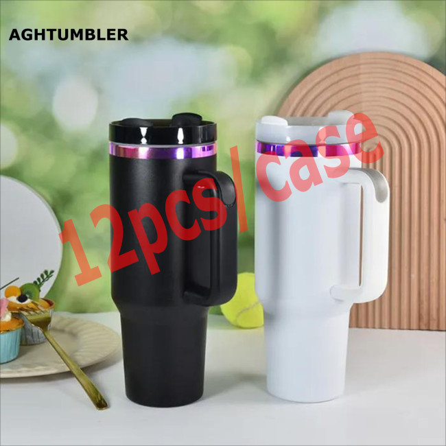 RTS US Warehouse 40OZ Powder Coated Tumbler with Purple Plated(Not for sublimation)