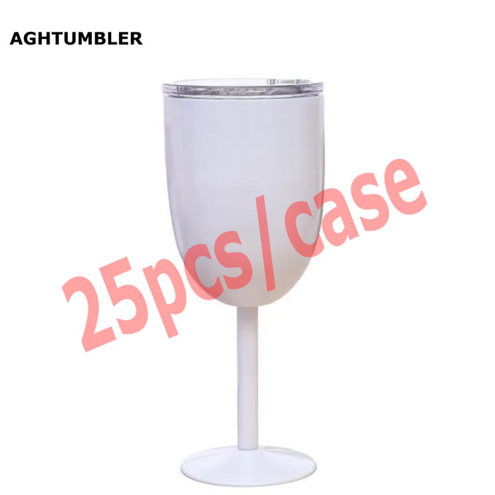 US Warehouse 10oz Sublimation Wine Tumbler with Sliding Lid