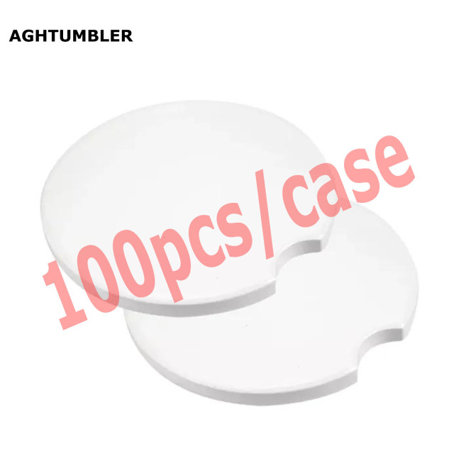 US Warehouse 2.6 inches sublimation ceramic car coaster