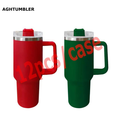 US Warehouse 40oz Powder Coated Tumbler with Comfortable Handle