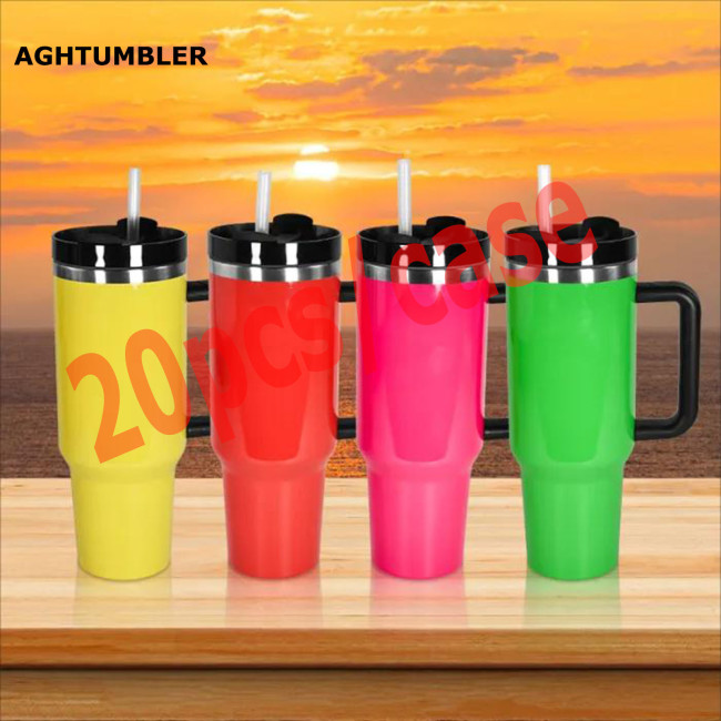 RTS US Warehouse Sublimation 40OZ NEON Tumblers