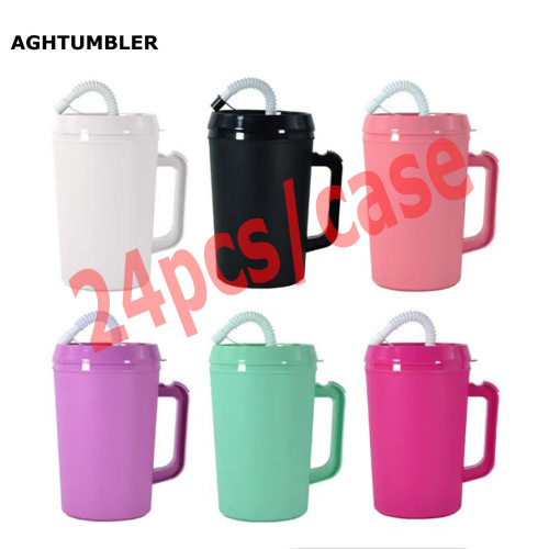 RTS US Warehouse BPA FREE 34oz colored plastic travel Cup (Not for sublimation)