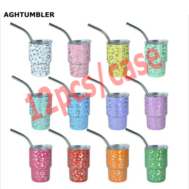 US Warehouse Leopard 3oz mini Cup,mixed colors