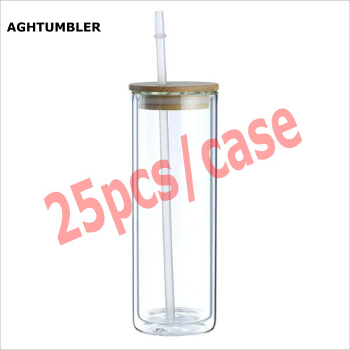 RTS US Warehouse 25oz snow globe sublimation glass Cup