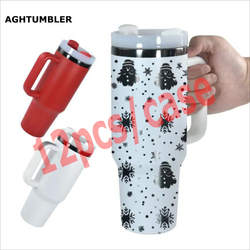 RTS US Warehouse 40OZ Powder Coated Tumbler with Gun-Gray Plated(Not for sublimation)