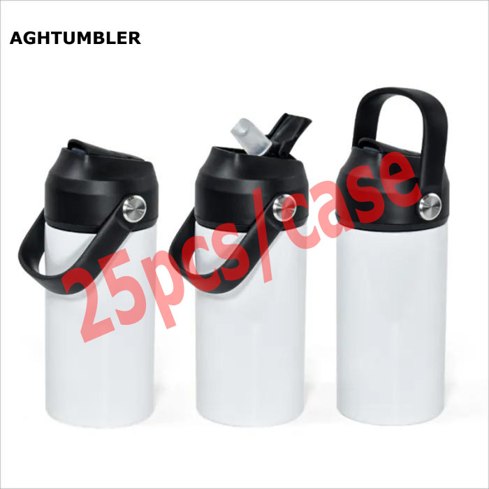 US Warehouse flat bottom 12oz sublimation kids water bottle