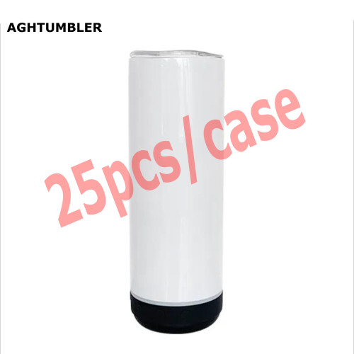 RTS US Warehouse 20oz Sublimation Straight Tumbler with Black Speaker