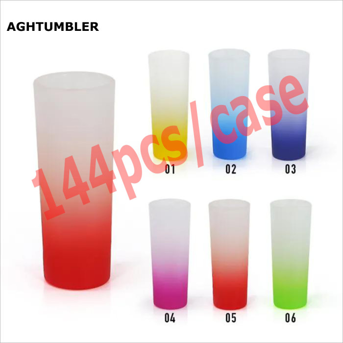 US Warehouse 3oz Sublimation Colorful Shot Glass,mixed colors