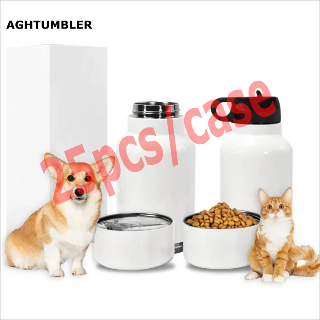 US Warehouse 32oz sublimation Dog/Pet Travel Water Bottle