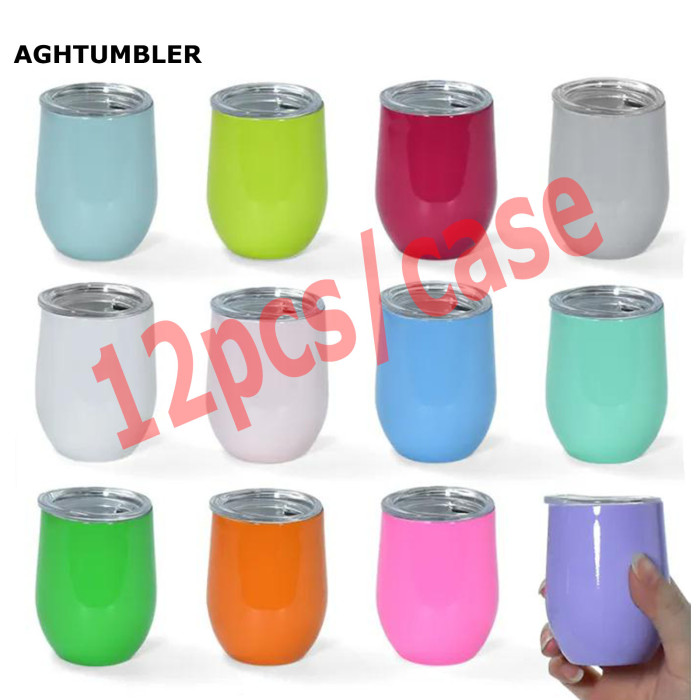 US Warehouse 3oz sublimation mini wine cup,mixed 12 colors