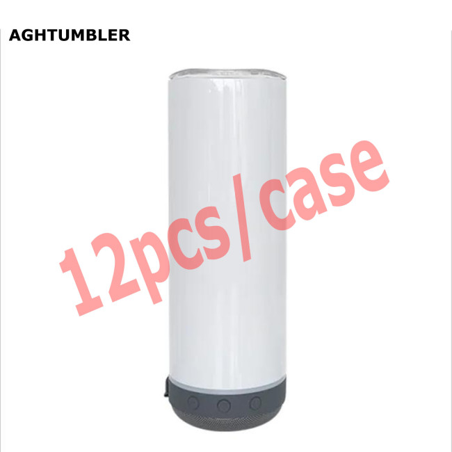 US Warehouse 20oz Sublimation Straight Tumbler with Gray Speaker