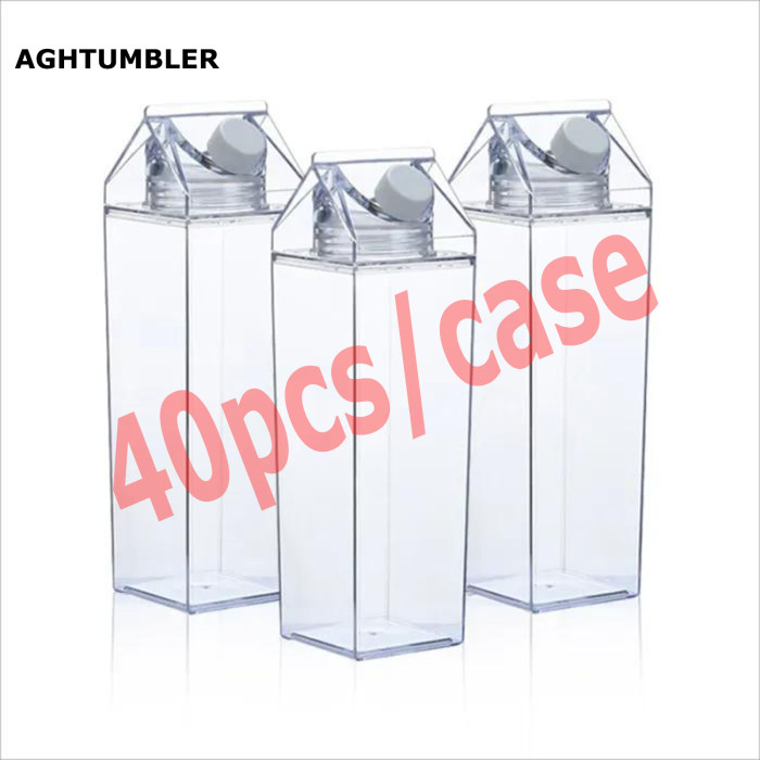 Clearance Sale US Warehouse 40oz milk carton shape bottle