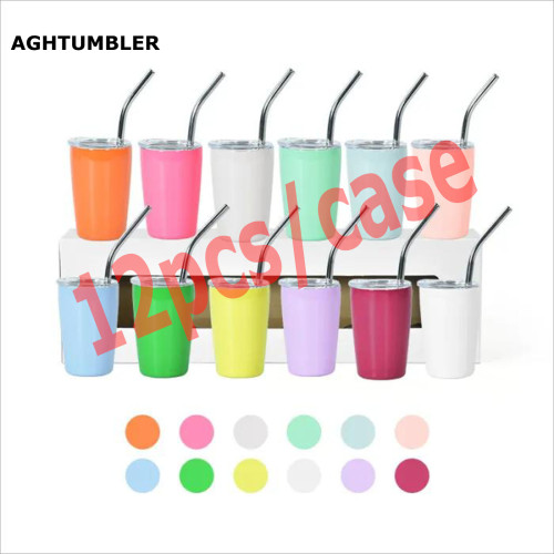 US Warehouse 3oz sublimation mini wine cup,mixed 12 colors