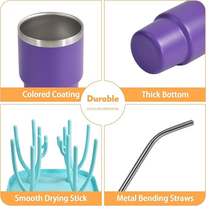 US Warehouse 3oz Powder Coated Mini Cup With Blue Drying Rack