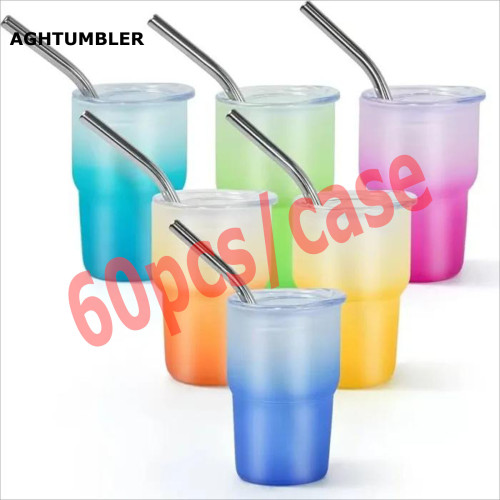 RTS US Warehouse 3oz Gradient Sublimation Glass Mini Cup