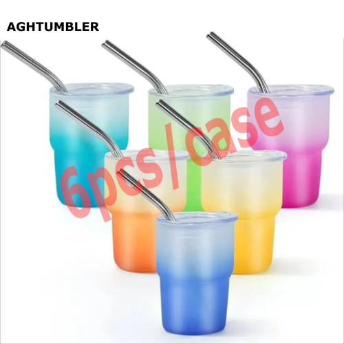 RTS US Warehouse 3oz Gradient Sublimation Glass Mini Cup