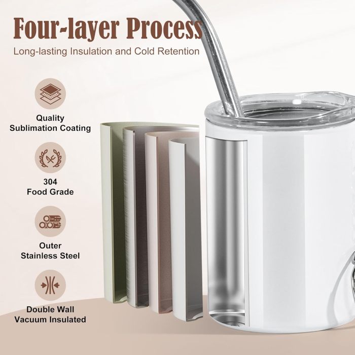 US Warehouse 3oz white sublimation straight mini Cup with keychains