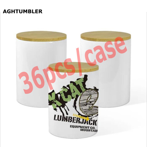 RTS US Warehouse Ceramic 15oz Sublimation Candle Jar