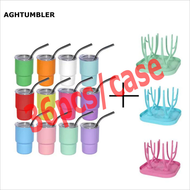 US Warehouse 3oz Sublimation Mini Cup With Drying Rack