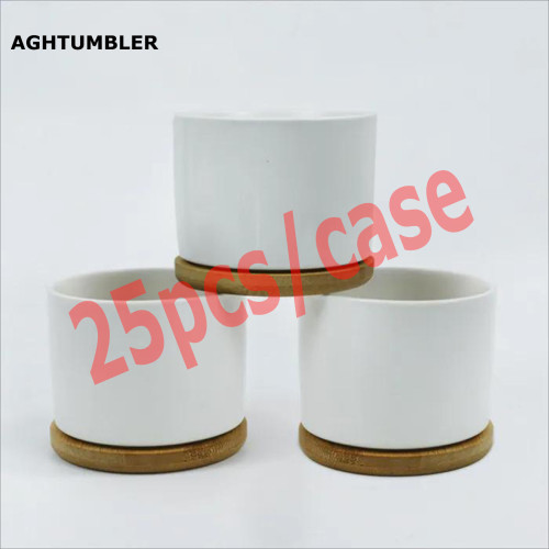 RTS US Warehouse 10oz Sublimation Ceramic Flowerpot
