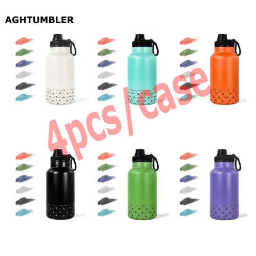 US Warehouse 32oz Powder Coated Pet Travel Water Bottle with Anti-slip Lid