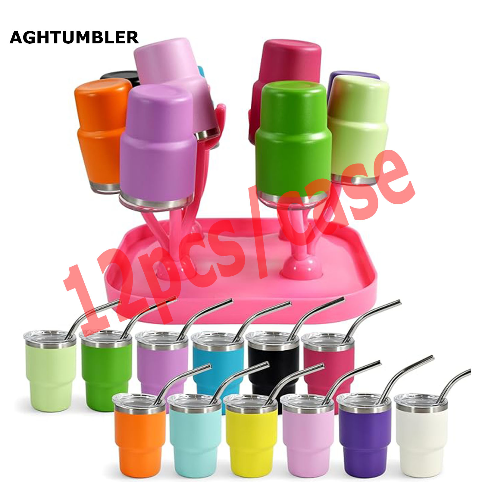 US$ 28.80 - US Warehouse 3oz Powder Coated Mini Cup With Pink Drying ...