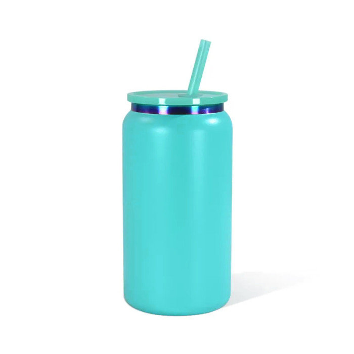 US Warehouse Stainless Steel 16oz Powder Coated Cup with Rainbow Plated(non-sub) Libby Cups