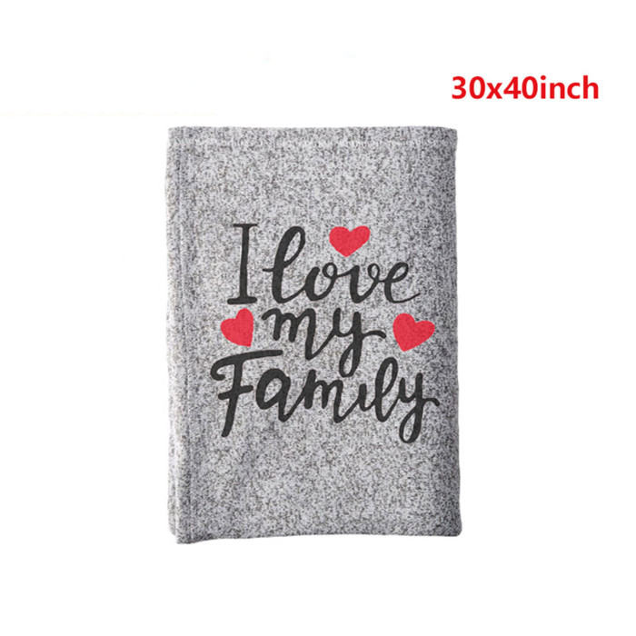 China Warehouse 30pcs 50*60 inches sublimation grey polyester blanket blankets