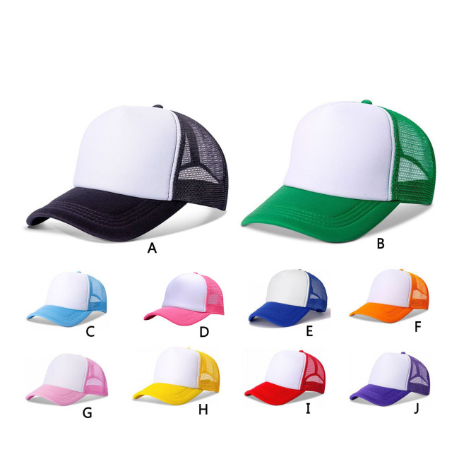 China Warehouse 50PCS Sublimation White blank Baseball Cap hats