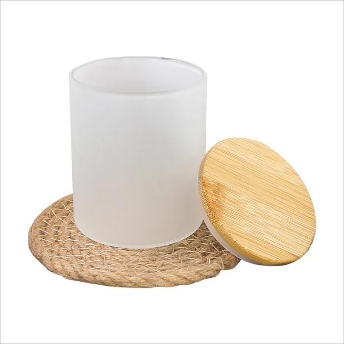 RTS US Warehouse 10oz frosted sublimation glass candle jar