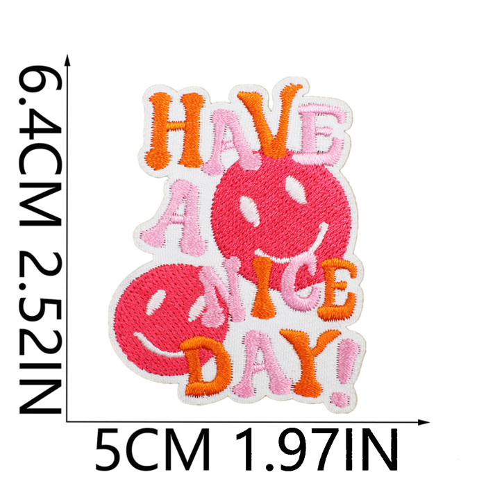 China Warehouse 400pcs Polyester Embroidery Patch for Clothes Bags Caps Valentines Day