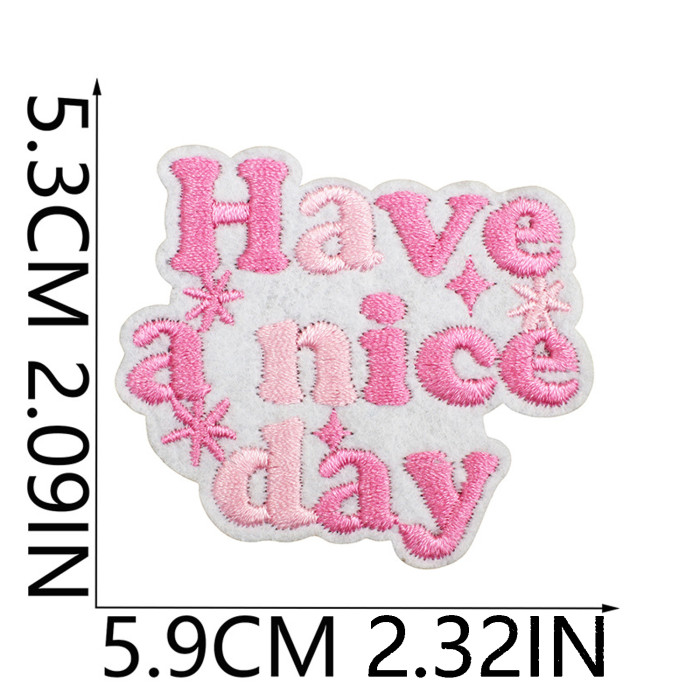 China Warehouse 400pcs Polyester Embroidery Patch for Clothes Bags Caps Valentines Day