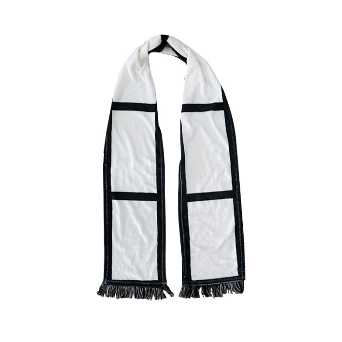 China Warehouse 25pcs 6 panels 7*65 inches Flannel Sublimation Scarf