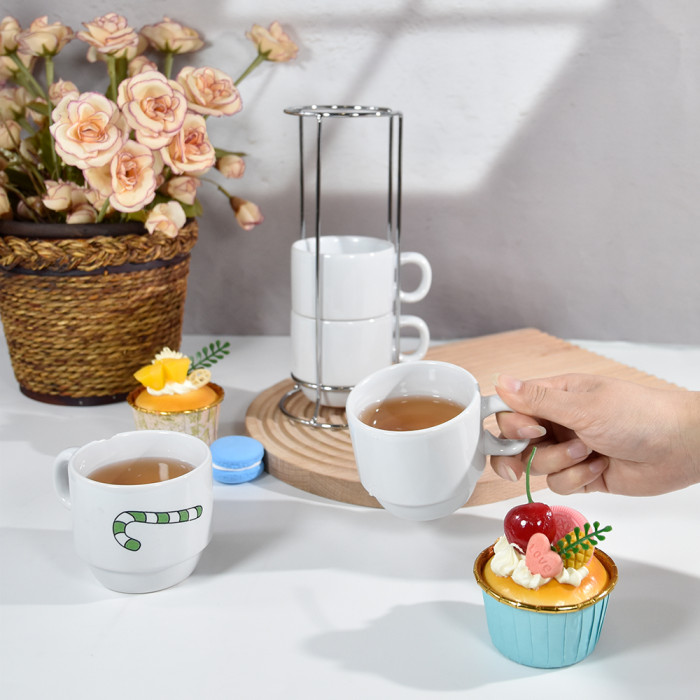 US Warehouse 6oz sublimation ceramic coffee mug sets