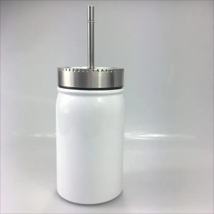 RTS US Warehouse 500ml/17oz white blank subliamtion mason jar