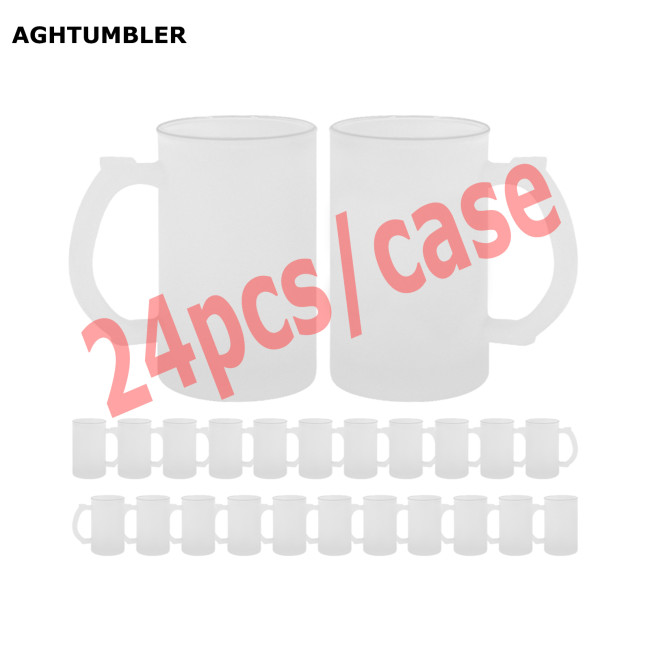 US Warehouse 16oz frosted sublimation glass beer Mug