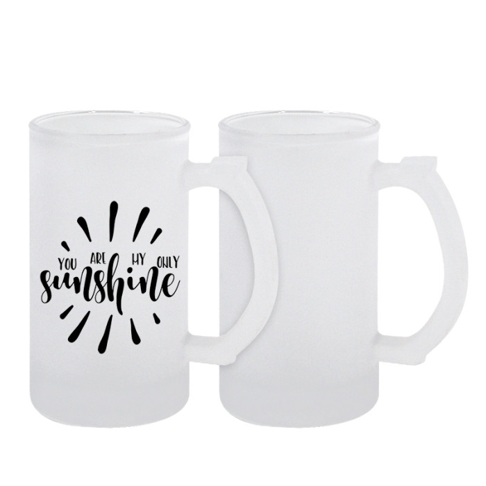 US Warehouse 16oz frosted sublimation glass beer Mug