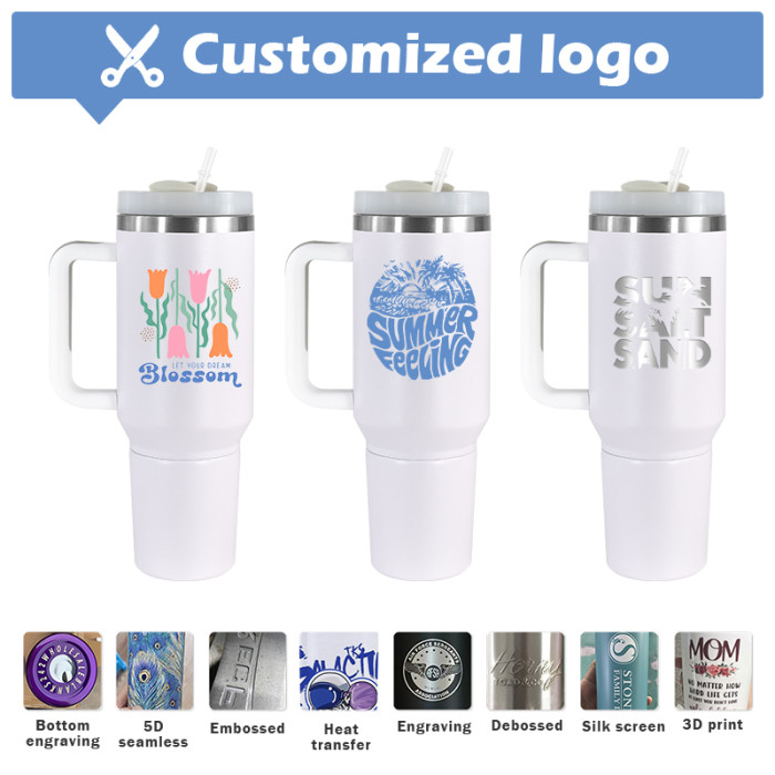 China Warehouse 20pcs H2 40oz Powder Coated Split Tumbler