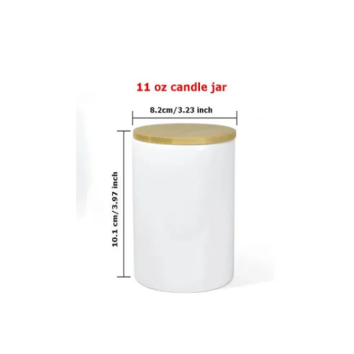 US Warehouse 11oz/15oz sublimation ceramic candle jar