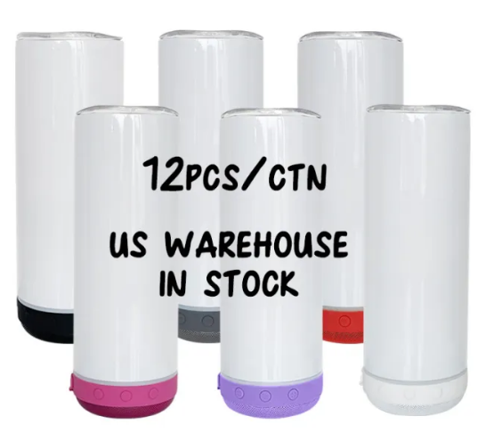 RTS US Warehouse 20oz sublimation straight Speaker tumbler