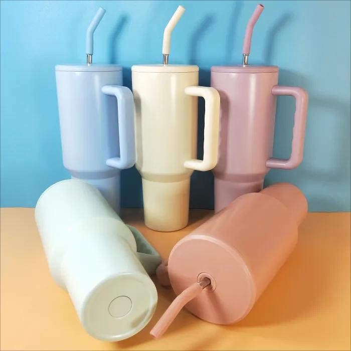US Warehouse 40OZ matte sublimation tumbler with handle