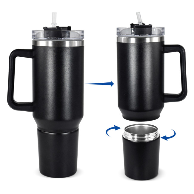 China Warehouse 20pcs V1 40oz Powder Coated Split Tumbler