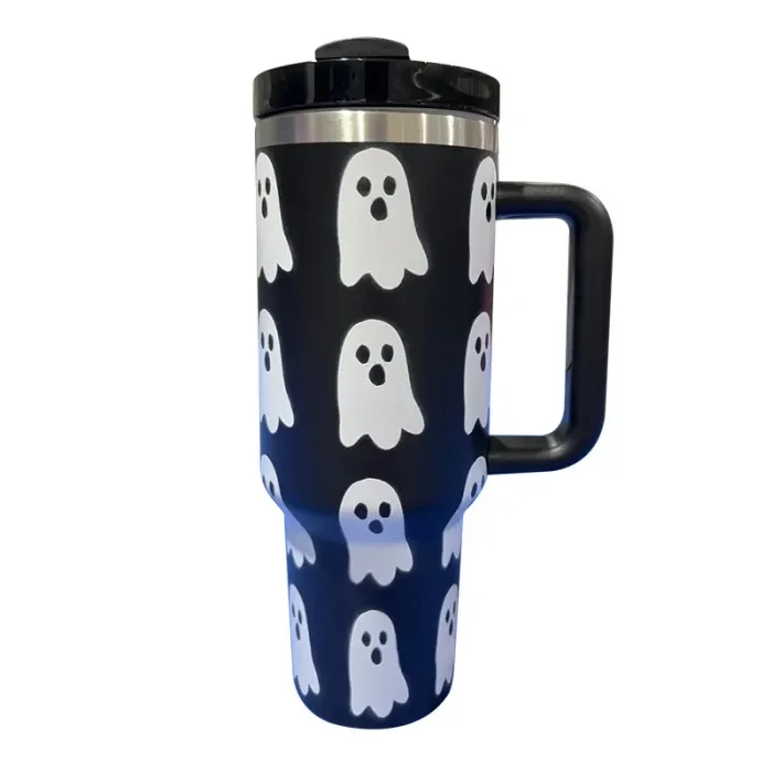 China Warehouse Ghost Printing 40oz Powder Coated tumbler